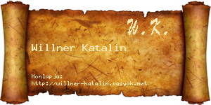 Willner Katalin névjegykártya